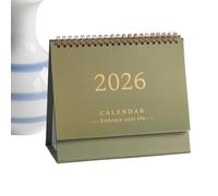 Calendario da scrivania mensile | Calendario di carta 2026 da 12 mesi | Decorazione per la casa per la pianificazione del check-in giornaliero vacanza studente insegnante camera da letto soggiorno
