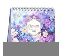 Calendario Da Scrivania Per Organizzazione Semplice, Calendario Planner Mensile Per Desktop, Legatura a Decorazione Floreale Per Donne Casa Ufficio Scuola Famiglia Frigo