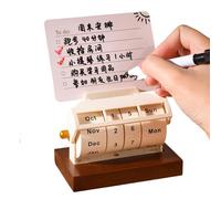 Calendario da scrivania perpetuo rotante, calendario con ruota in legno, calendario Capybara da tavolo in legno, calendario perpetuo rotante, accessori per foto, decorazione per ufficio, casa, scuola