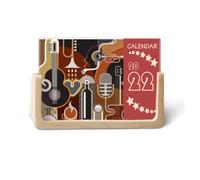 Calendario da tavolo 2022 con motivo "Guitar Music Illustrate", 12 mesi