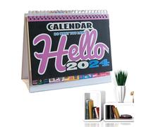 Calendario da tavolo 2024,2024 Calendario da tavolo, Calendario mensile da tavolo, Calendario da tavolo portatile con etichetta piccola, design pieghevole per casa, aula e scrittori
