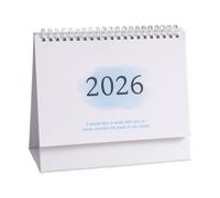 Calendario da Tavolo 2025 2026,Calendario a Fogli Mobili per Anno Accademico 19x16cm da Luglio 2025 a Dicembre 2026 per Scuola Ufficio Casa (Blu)