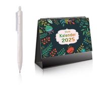 Calendario da tavolo 2025 orizzontale, Calendario Da Tavolo di Alta Qualità for 2025,Calendario e Diario Compatto con Funzionalità Avanzate per la Programmazione e Gestione del Tempo