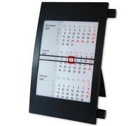 Calendario da tavolo 2026 - 2027 - Calendario da 3 mesi con cursore datario e meccanismo girevole - Calendario 28 mesi (da ottobre 2025 a febbraio 2028) - Ufficio & Home Office - Compatto - Tedesco