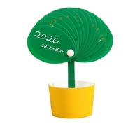 Calendario da tavolo 2026, a forma di germoglio, elegante calendario da scrivania con portapenne, per uomini, donne, colleghi di ufficio, colleghi maschi, Capodanno, adulti, festa del papà