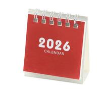 Calendario da tavolo 2026 con rilegatura a doppia spirale, 17 mesi, da agosto 2025 a dicembre 2026, per pianificazione giornaliera accademica portatile