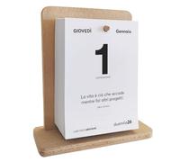 Calendario da tavolo 2026 con supporto in Legno - Calendario 2026 Aforismi Motivazionale con Frasi Filosofiche da Scrivania con Supporto in Legno (2026, Pacco da 1)