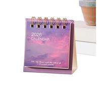 Calendario da tavolo 2026 - Mini Planner | Tracker mensile con robusta e finitura texture opaca per Capodanno, lavoro domestico e professionale attività per adulti festa del papà papà