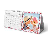 Calendario da tavolo 2026 personalizzato - calendario per scrivania 2026 personalizzabile con le tue foto