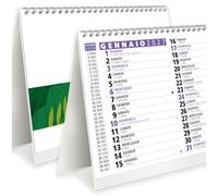 Calendario da Tavolo 2027 con Feste Settimane Lune e Santi con Numeri Grandi - Perfetto per casa e ufficio - Calendario ECOLOGICO Certificato FSC® Mix FSC-C107715 - BV-COC-011221 (Colore LAVANDA)