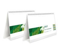 Calendario da Tavolo 2027 con Feste Settimane Lune e Santi con Numeri Grandi - Perfetto per casa e ufficio - Calendario ECOLOGICO Certificato FSC® Mix FSC-C107715 - BV-COC-011221-2 PZ