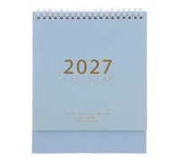 Calendario da Tavolo 2027, Piccolo Flip, Carta, Design Blu | Gestione Efficiente delle Date, Visione Comoda, Ampio Spazio di Scrittura, Salvaspazio