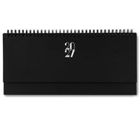 Calendario da tavolo 2027 | Planner settimanale | Agenda planner 2027 | Planning 2027 | Settimanale Spirale Diario da Scrivania 30x10,5 cm Blocco Notes Copertina Rigida (BLACK)