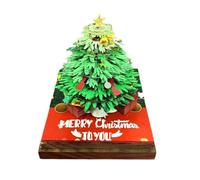 Calendario da tavolo 3d 2025 Casa Albero di Natale Carta a strappo W Blocco note Led M9y8 Luci Regali Anno Nuovo Natale 3d