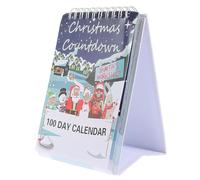 Calendario Da Tavolo Con Conto Alla Rovescia Natalizio 2025 Da Staccare, Calendario Con Conto Alla Rovescia Natalizio Di 100 Giorni, Per Decorazioni Natalizie In Casa E In Ufficio