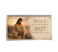 Calendario da tavolo cristiano 2027 con versi biblici giornalieri | Edificante tavolo devozionale con scritture ispiratrici e messaggi quotidiani basati sulla fede per illuminare la tua casa o