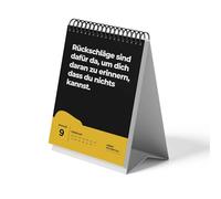 Calendario da tavolo demotivante 2026 | 52 settimane con 52 frasi immotivanti che sogni non la tua vita, ma tieni la tua bocca divertente idea regalo per ufficio, colleghi (giallo nero 2026, A6)