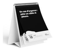 Calendario da tavolo demotivante 2026 francese | 52 settimane con 52 frasi immotivanti che sogni non la tua vita ma tieni la tua bocca divertente idea regalo per ufficio (nero 2026, A6)