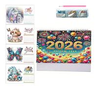 Calendario Da Tavolo Fai Da Te Con Pittura A Diamante 2026, Calendario Da Tavolo Mensile Con Lista Delle Cose Da Fare, Ornamento Creativo Per La Decorazione Dell'ufficio Domestico E Regalo