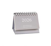 Calendario da tavolo mensile Calendar 2025-2026 Desktop 24 Months Mini Standing Flip Runs From July Accessori per receptionist(Gray)