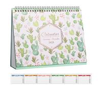 Calendario da tavolo mensile - Calendario da scrivania da 12 mesi | Decorazione mensile del calendario da scrivania in coil, calendario da scrivania da 12 mesi, decorazione del calendario di dis
