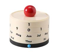 Calendario da tavolo motivazionale Calendar With Rotating Feature Perfect For Adding Personality To Workspaces Regali per i colleghi(Milk white red balls)