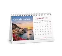 Calendario da Tavolo Personalizzato 19x15 cm - 12 Mesi + Copertina | Grafica e layout a scelta, aggiungi le tue foto. Formato compatto da scrivania, ottimo come idea regalo per clienti e uffici.