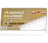 Calendario da tavolo Pianificatore con festività europee 2026