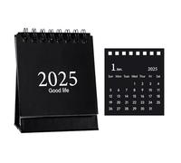 calendario da tavolo | Pianificazione 2025 con rotazione di pagina a 360 gradi, 2025 orientabile su entrambi i lati, calendario portatile, programma mensile per appuntamenti