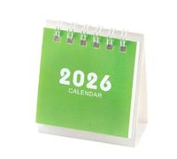 Calendario da tavolo portatile 2026 con rilegatura a doppia bobina, 17 mesi di riferimento da 08/2025 a 12/2026 per pianificare il calendario da scrivania salvaspazio