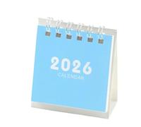 Calendario da tavolo portatile 2026 con rilegatura a doppia bobina, 17 mesi di riferimento da 08/2025 a 12/2026 per pianificare il calendario da scrivania salvaspazio