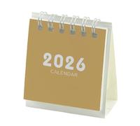 Calendario da tavolo portatile 2026 con rilegatura a doppia bobina, 17 mesi di riferimento da 08/2025 a 12/2026 per pianificare il calendario da scrivania salvaspazio