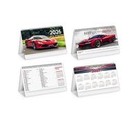Calendario da tavolo scrivania uffico Olandese 2026 santi e lune festività internazionali cm19x45 (Auto Sportive)