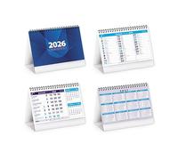 Calendario da tavolo scrivania uffico Olandese 2026 santi e lune festività internazionali cm19x45 (Midi Table Blu)