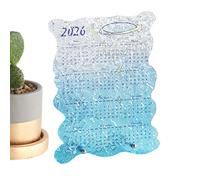 Calendario da ufficio 2026 | Planner Artistico Trasparente In Acrilico | 12 piccoli calendari mensili,Per casa, dormitorio, camera, studio, pianificazione, ordine, organizzazione,