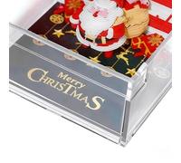 Calendario da ufficio 3D 2026 - Taccuini creativi 3D di Babbo Natale, blocco note calendario da tavolo, per Natale, ufficio, casa, vacanze, viaggi, scuola, camera da