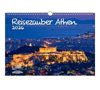 Calendario da viaggio Atene DIN A3 per 2026 Grecia spiaggia mare vacanza - magia anima