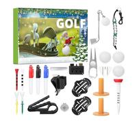 Calendario d'Avvento Golf 2025 per uomini e adulti Calendario del conto alla rovescia di Natale con pallina da golf e accessorio Kit di attrezzi pratici per papà, marito e fidanzato