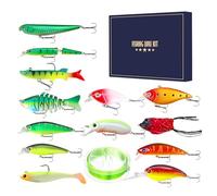 Calendario De Adviento De Navidad 2025,Cuenta Atrás 2025 14 Piezas | Kit Supervivencia Señuelos Cuenta Atrás Navidad | Para Trucha Lucio Hombres Pescadores Mar Agua Dulce Salada