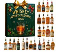 Calendario de Adviento del Whisky 2025: 24 días únicos, 24 exquisitos colgantes de whisky, con un bonito embalaje, perfectos para la cuenta atrás hasta Navidad C