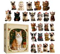 Calendario De Adviento Navideño Para Gatos, Árbol De Navidad Con Diseño Animado, Amuleto Festivo Diciembre, Decoración Puerta, Salón, Dormitorio, Casa, Regalo Para Amantes Felinos
