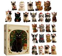 Calendario De Adviento Navideño Para Gatos, Árbol De Navidad Con Diseño Animado, Amuleto Festivo Diciembre, Decoración Puerta, Salón, Dormitorio, Casa, Regalo Para Amantes Felinos
