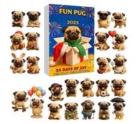 Calendario De Adviento Para La Cuenta Atrás De Navidad - De Perro En Acrílico 2D, 24 Días Del Adviento Navidad, Calendario De Cuenta Niños, Varones Y Bebés Colección De Fiestas De Año Nuevo