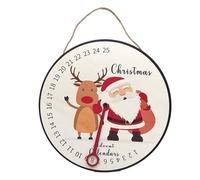 Calendario De Cuenta Regresiva De Adviento - Letrero De Madera Decorativo, Colgante | Reloj De Navidad Para Pared, Estudio, Dormitorio, Sala