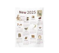 Calendario degli asciugamani per il 2025,Calendario da parete degli asciugamani 2025 - Calendario da parete mensile con asciugamano arazzo 2025,Chic Home Ornaments Pianificatori annuali novità 12