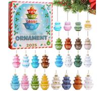 Calendario Degli Ornamenti 'avvento 2025 - Calendario Artigianato Per Decorazioni Per Le Vacanze - 24 Carte Graffio Fai -da -te Per Calendari 'avvento - Con Adesivi Per Scratch Di
