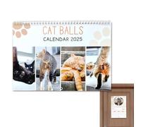 Calendario dei gatti 2025,Calendari da parete,Calendario mensile per il retro del gatto | Pianificatore orario appeso per decorazione domestica, calendario quadrato verticale 2025 per ni