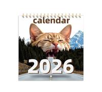 Calendario dei gatti 2026 per gli amanti dei gatti, calendario mensile da appendere a muro con design divertente per gattini, pianificatore di scrittura a tema di animali domestici carino di 12 mesi