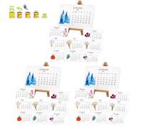 Calendario dei semi piantabili 2027, Calendario con supporto (3 pcs) | Calendario di semi d'amore piantabili ecologici 2027, calendario di carta di fiori selvatici pianificatore di 12 mesi