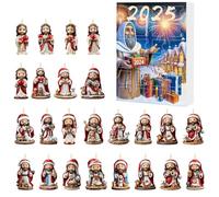 Calendario del conto alla rovescia - 24 giorni Countdown Gesù Penderant Set | Gesù Countdôwn Calendar | Ciondolo a tema per le vacanze 24 giorni | Decorazioni festive per ornamenti acrilici 2d raccol